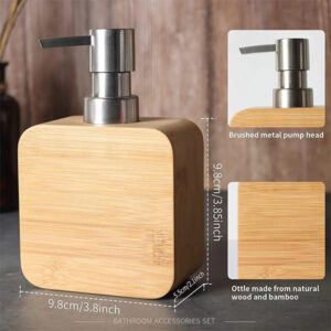 Square Bamboo Soap Dispenser