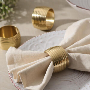 Luxury Gold Napkin Rings – Set of 12