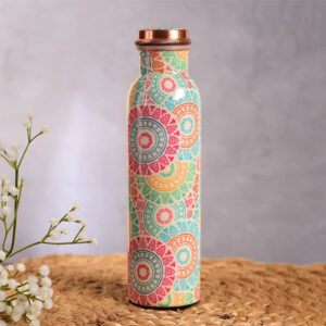 Printed Copper Bottle – Mandala Design