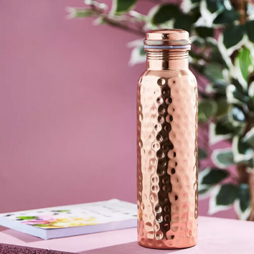 Premium Hammered Copper Bottle