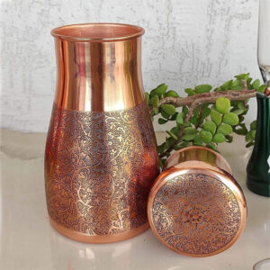 Engraved Copper Jug