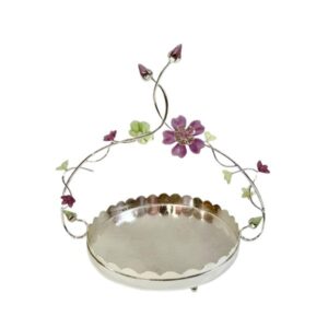 Silver Flower Basket