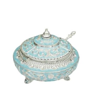 Ornate Serving Bowl with Spoon